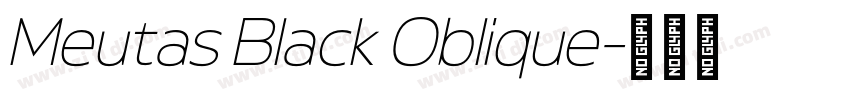 Meutas Black Oblique字体转换